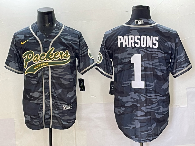 Men Green Bay Packers #1 Parsons camo Nike NFL 2025 jersey 03->green bay packers->NFL Jersey